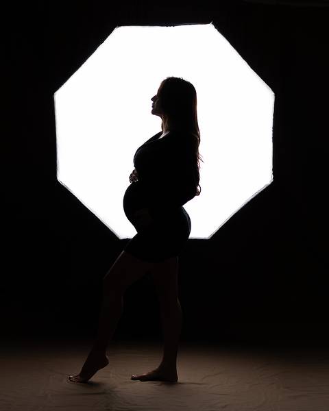 Ensaio de Gestante em estúdio'