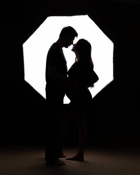 Ensaio de Gestante em estúdio'