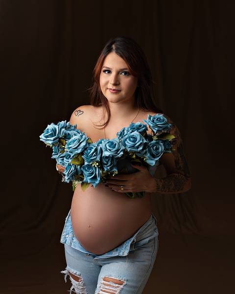 Ensaio de Gestante em estúdio'