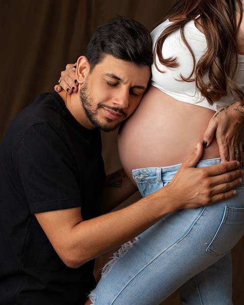 Ensaio de Gestante em estúdio'