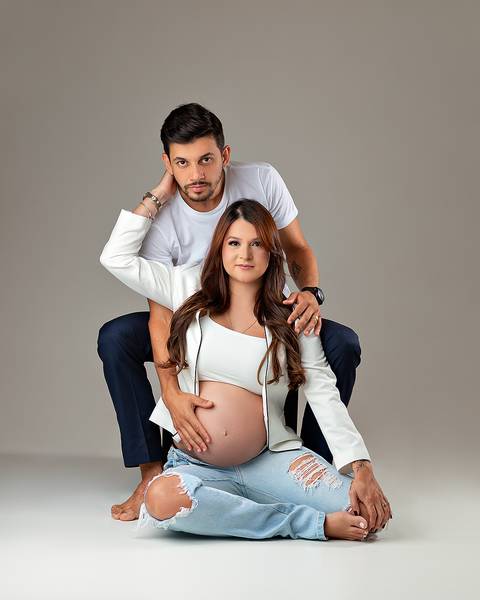 Ensaio de Gestante em estúdio'