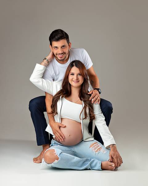 Ensaio de Gestante em estúdio'