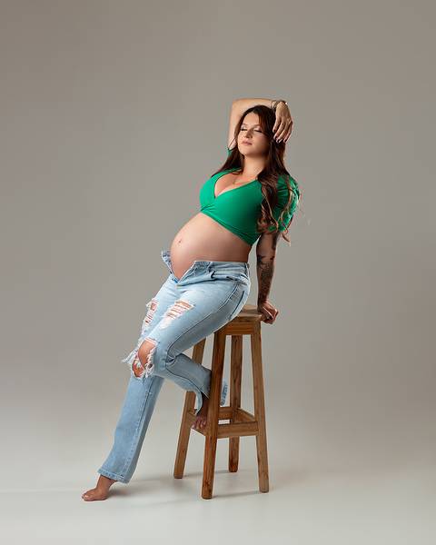 Ensaio de Gestante em estúdio'