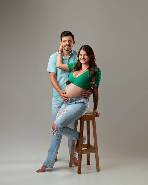 Ensaio de Gestante em estúdio'