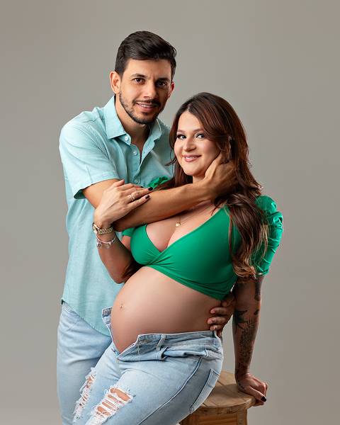 Ensaio de Gestante em estúdio'