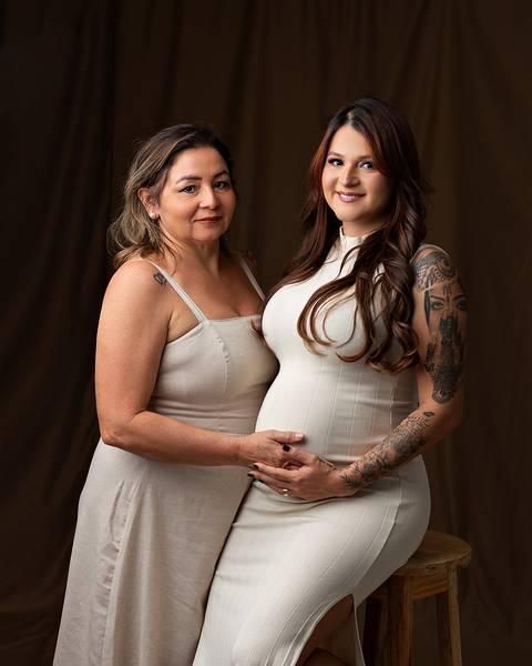 Ensaio de Gestante em estúdio'