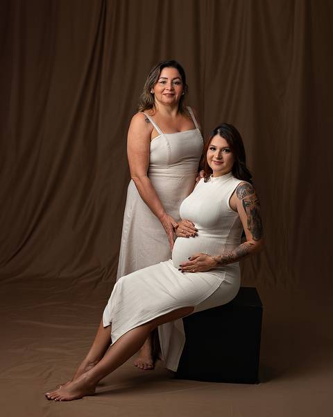 Ensaio de Gestante em estúdio'