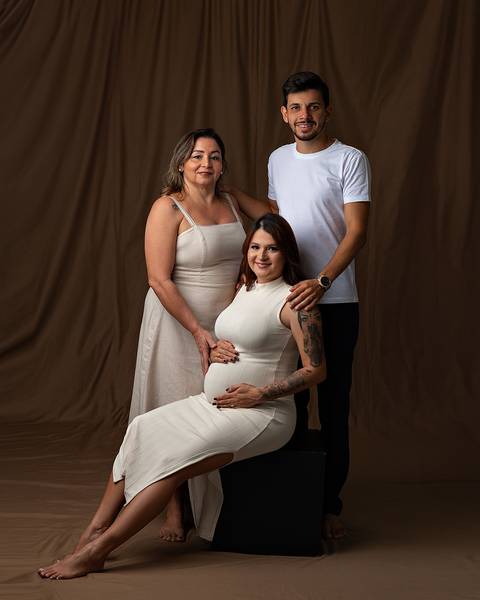 Ensaio de Gestante em estúdio'