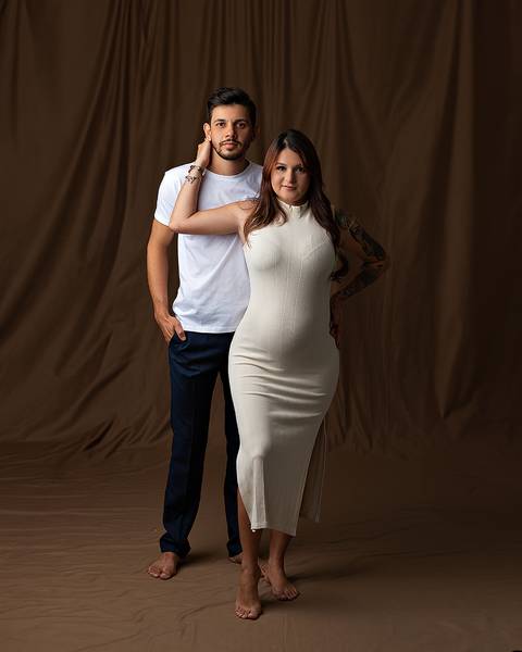 Ensaio de Gestante em estúdio'