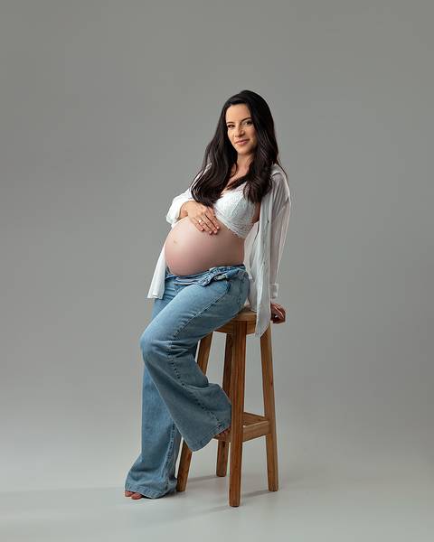 Ensaio de Gestante em Estúdio. Chique e atemporal. Natal/RN'