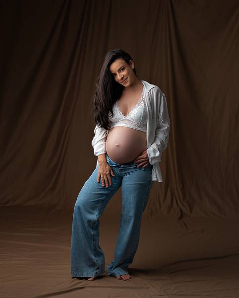 Ensaio de Gestante em Estúdio. Chique e atemporal. Natal/RN'
