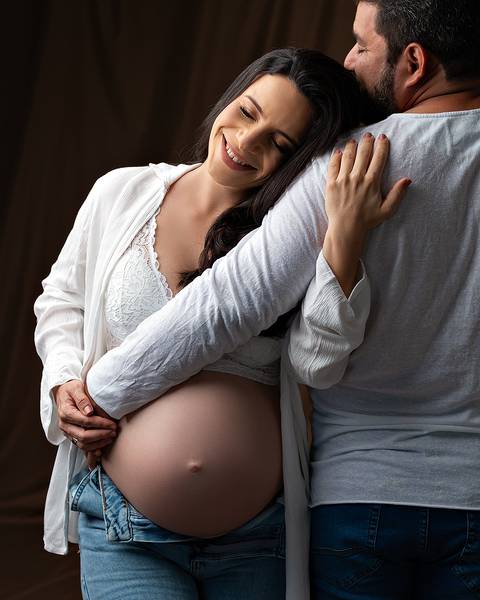 Ensaio de Gestante em Estúdio. Chique e atemporal. Natal/RN'