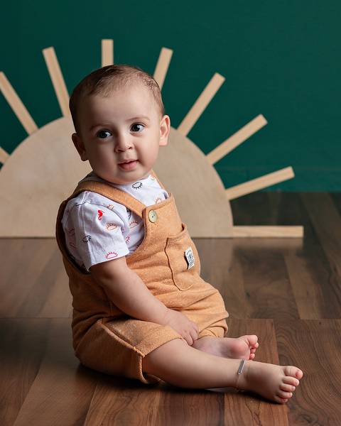 Ensaio de Acompanhamento do bebê em estúdio'