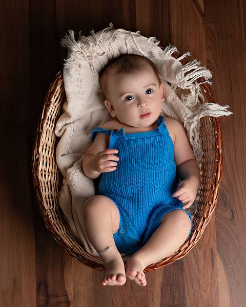 Ensaio de Acompanhamento do bebê em estúdio'