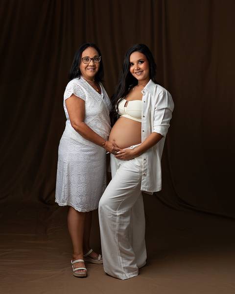 Ensaio de Gestante em estúdio.'