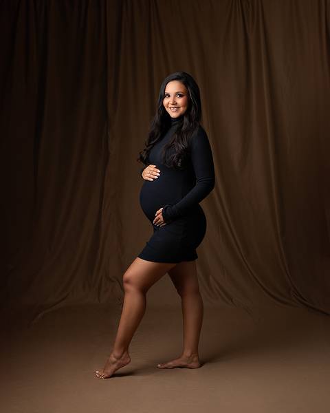 Ensaio de Gestante em estúdio.'