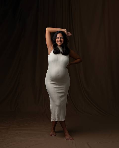 Ensaio de Gestante em estúdio'