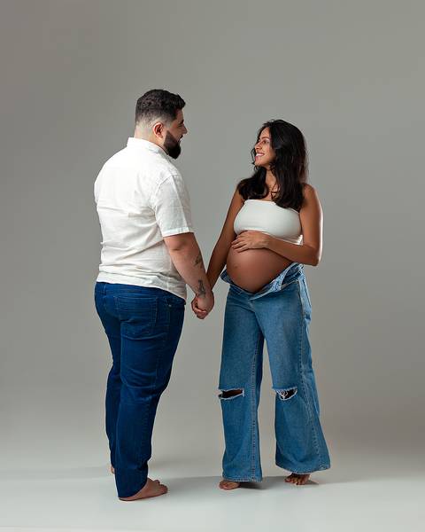 Ensaio de Gestante em estúdio'