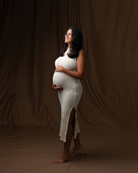 Ensaio de Gestante em estúdio'