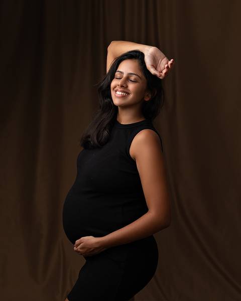 Ensaio de Gestante em estúdio'