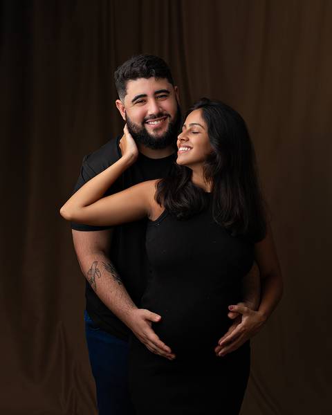 Ensaio de Gestante em estúdio'