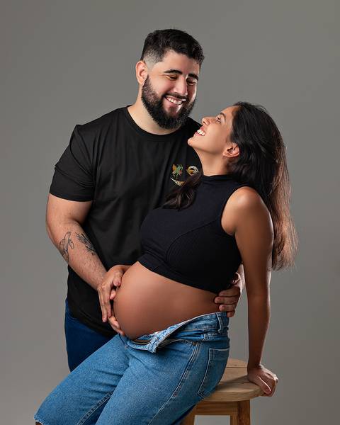 Ensaio de Gestante em estúdio'