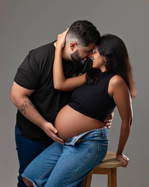 Ensaio de Gestante em estúdio'