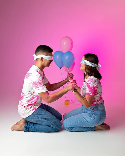 Ensaio de Revelação de Sexo em estúdio'