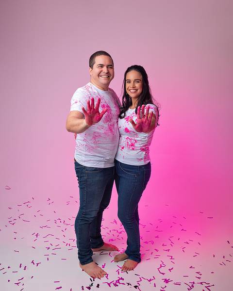 Revelação de Sexo do Bebê em estúdio'