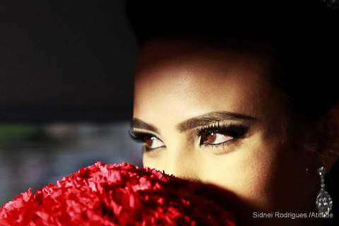 Buque de noiva vermelho'