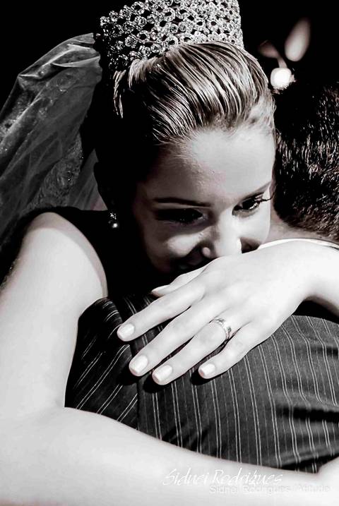 Emoção no casamento'