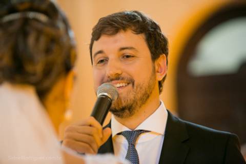 foto de emoção do noivo'