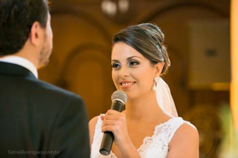 foto emocionada da noiva'