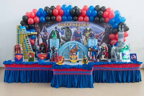 fotografa infantil e aniversario no tatuape, decoracao super heroes, cobertura fotografica festa'