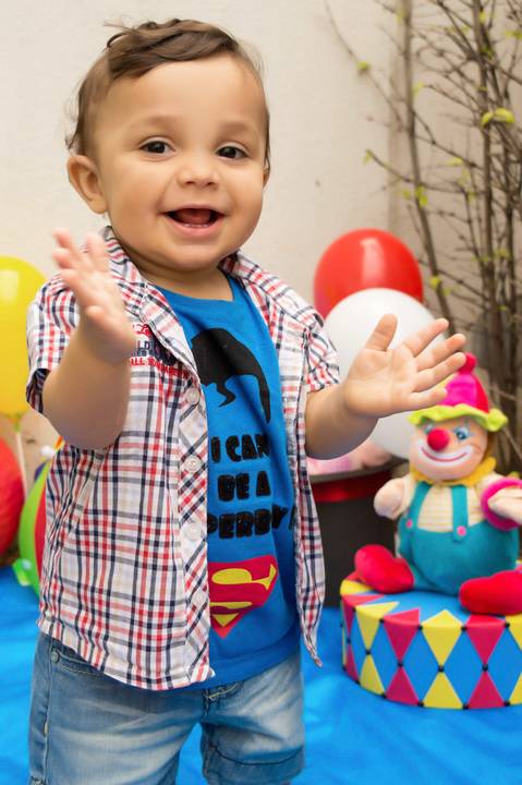 ensaio smash the cake tema circo, ensaio um ano em casa'