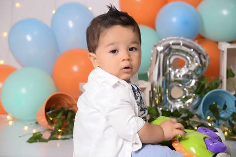 ensaio antes do bolo, smash the cake dinossauros'