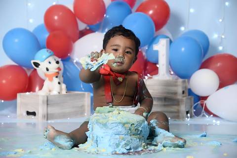 smash the cake patrulha canina no tatuape, ensaio com bexigas, smash the cake clean'