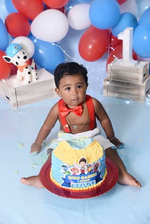 ensaio do bolo, smash the cake patrulha canina, acompanhamento infantil'