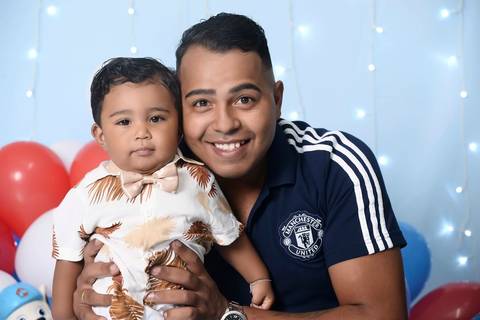 ensaio de bebe com o papai, smash the cake patrulha canina'