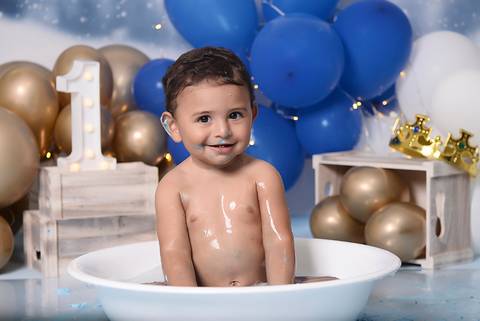 ensaio um ano, splash baby, smash the cake pequeno principe no tatuape'