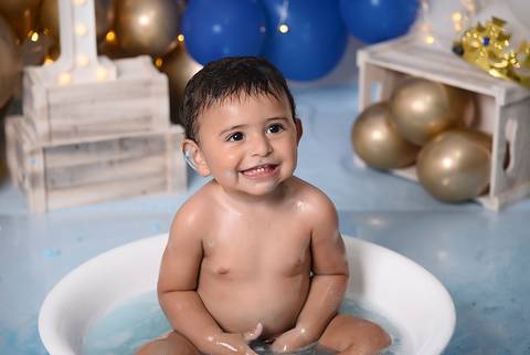 ensaio um ano, splash baby, ensaio do banho, smash the cake pequeno principe no tatuape'