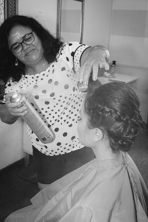 Making Of da noiva no Espaço Dorcas'