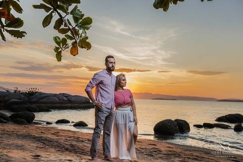 Ensaio casal Sara & Jeco - Pre Wedding - Ensaio na praia - Ensaio Florianópolis - Ensaio pria Floripa - Pré Casamento'