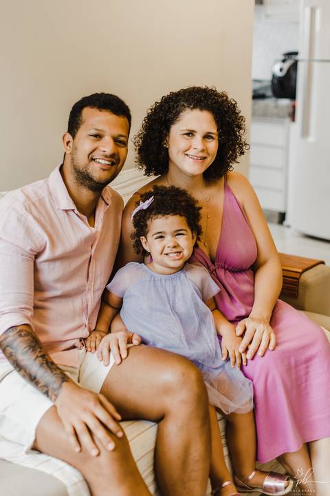 foto de família em casa'