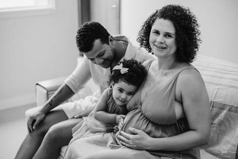 foto de família em casa'