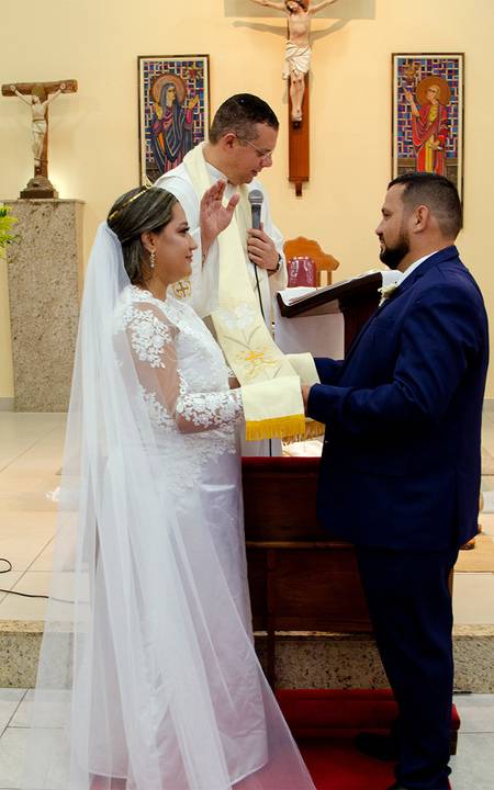 Zemar Fotografia - casamento - noivos no altar'