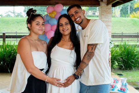 Decoração, Chá revelação, Festa de família, Pais esperando a revelação, Gravidez, Gestação, Pais juntos, Familia'