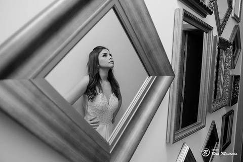 Book - 15 anos - Giullia Camila Londrina - Externa - Estúdio Beto Monteiro - Vestido - Espelho'