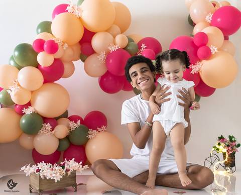 Ensaio infantil, smash the cake, menina, foto Helenice Gonçalves Fotografia - Brasília DF.'