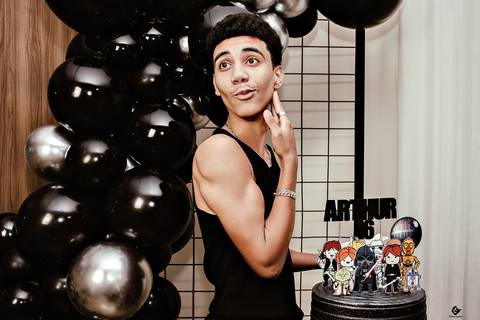 aniversário 16 anos, fotografia arthur star wars, fotografia evento tema star wars, helenice gonçalves fotografia, fotografia brasília df.'